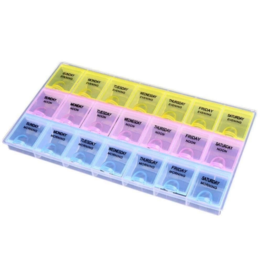 21 Grid Three Rows Nail Jewelry Storage Box Plastic Slots Jewelry Case Craft Organizer Beads Container Designer DIY Gift