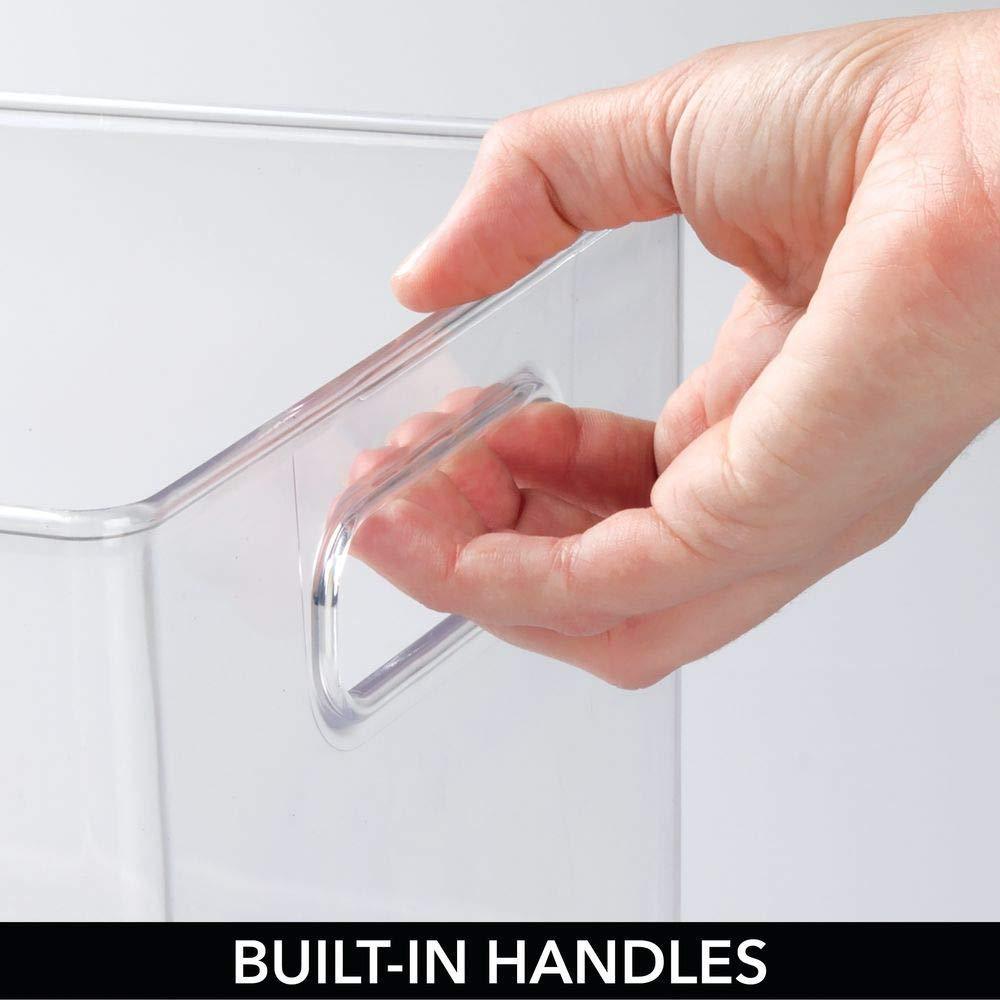 Organize with mdesign large plastic storage organizer bin holds crafting sewing art supplies for home classroom studio cabinet or closet great for kids craft rooms 14 5 long 8 pack clear