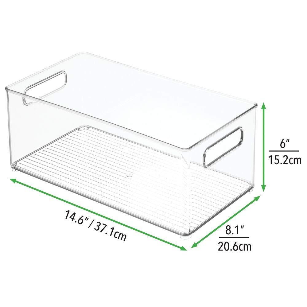 Online shopping mdesign large plastic storage organizer bin holds crafting sewing art supplies for home classroom studio cabinet or closet great for kids craft rooms 14 5 long 8 pack clear