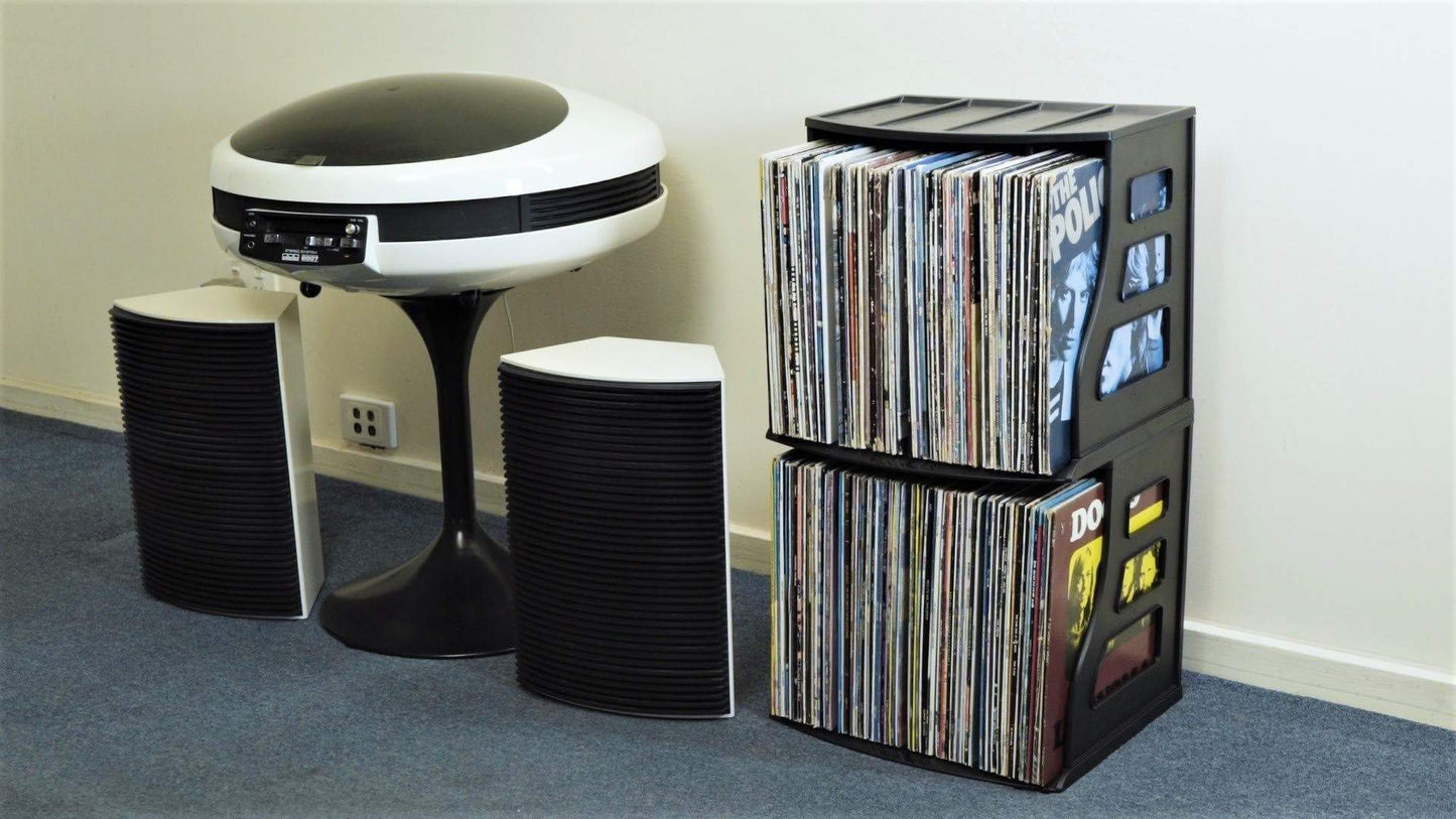 Shop for vinyl record storage crate lp album holder holds over 70 records lever arch shelf office desktop organizer ring binder stand craft scrapbook paper rack cube box stackable binder way brand