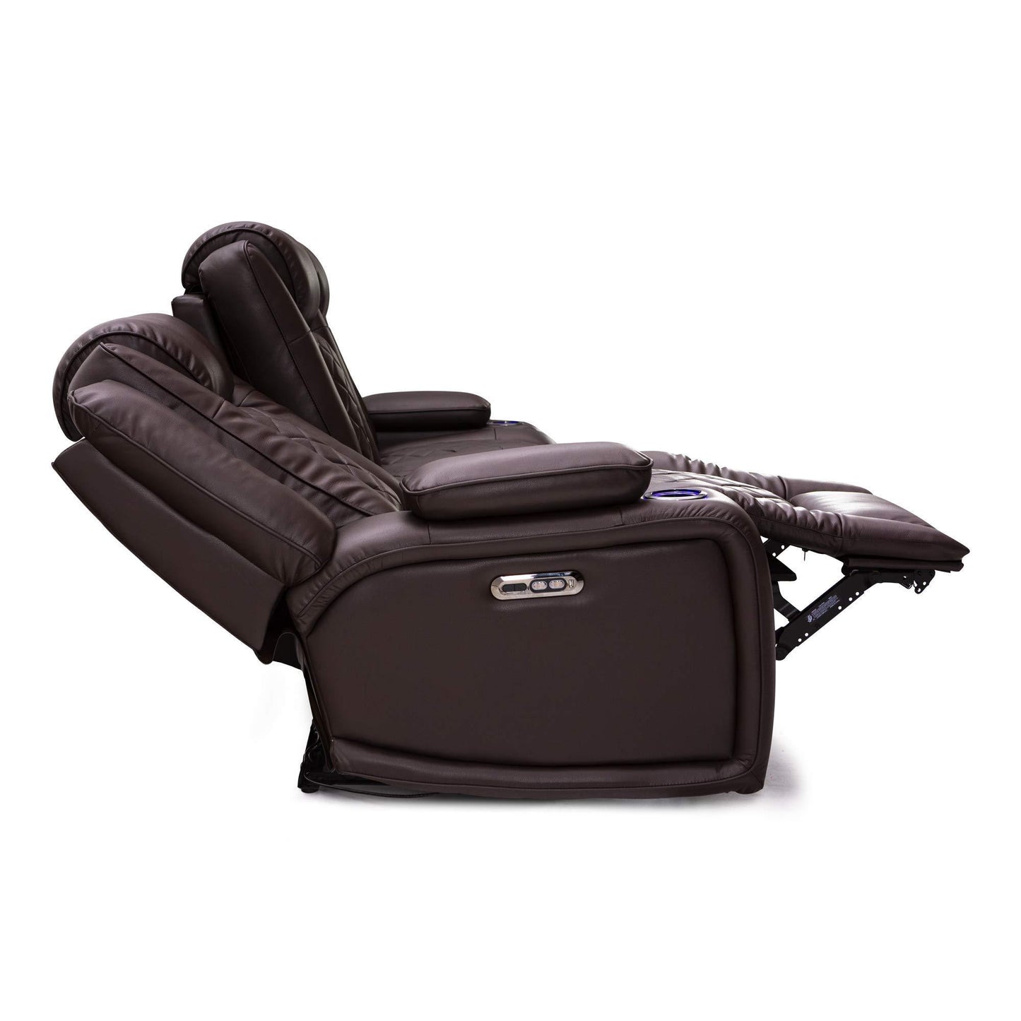 The best seatcraft europa home theater seating power recline leather gel sofa adjustable powered headrests cup holders power charging station hidden in arm storage sofa brown