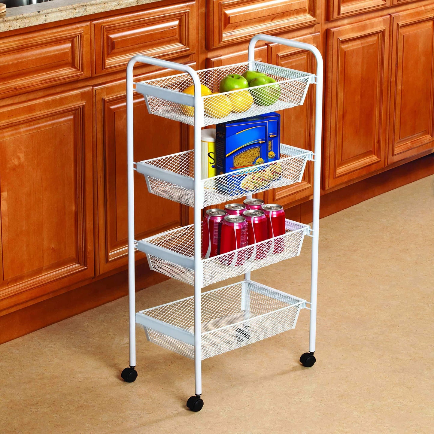 Best kitchen details simplify 4 drawer rolling utility storage cart organizer good for pantry office craft room garage closet classroom more 4 tier
