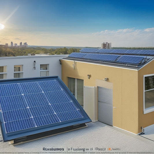 A split-screen image featuring a residential rooftop with solar panels on one side, and a laptop displaying a comparison chart with various provider logos on the other side.