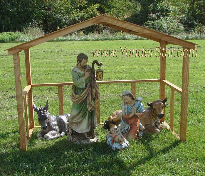 Incredible Wooden Outdoor Nativity Scene
