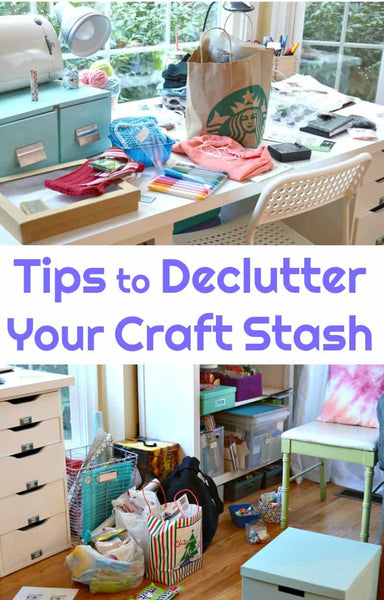 Let’s be honest, if you’re a crafter, hearing “declutter craft stash” makes your heart sink and pound at the same time
