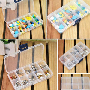 10 Slot Jewelry Rings Adjustable Tool Box Case Craft Organizer Storage Beads