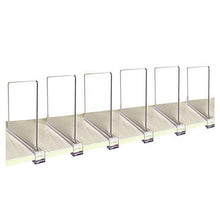 Load image into Gallery viewer, Top rated cy craft acrylic shelf divider wood shelf dividers clear closet shelf separators clothing organizer perfect for bedroom shelving organization and kitchen cabinet shelf storage 6 pcs