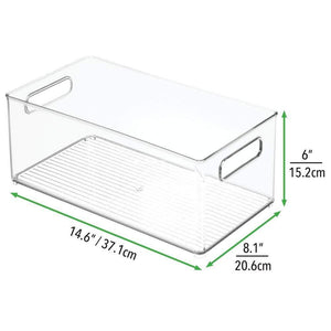 Online shopping mdesign large plastic storage organizer bin holds crafting sewing art supplies for home classroom studio cabinet or closet great for kids craft rooms 14 5 long 8 pack clear