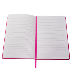 Save on paper craft 4 pack 8 5 x 5 5 leatherette lined writing journals wide ruled banded notebook with ribbon bookmark pink a5 size