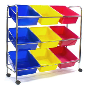 Amazon best sorbus toy bins office supply organizer on wheels plastic storage cart with removable bins ideal for toys books crafts office supplies and much more primary colors
