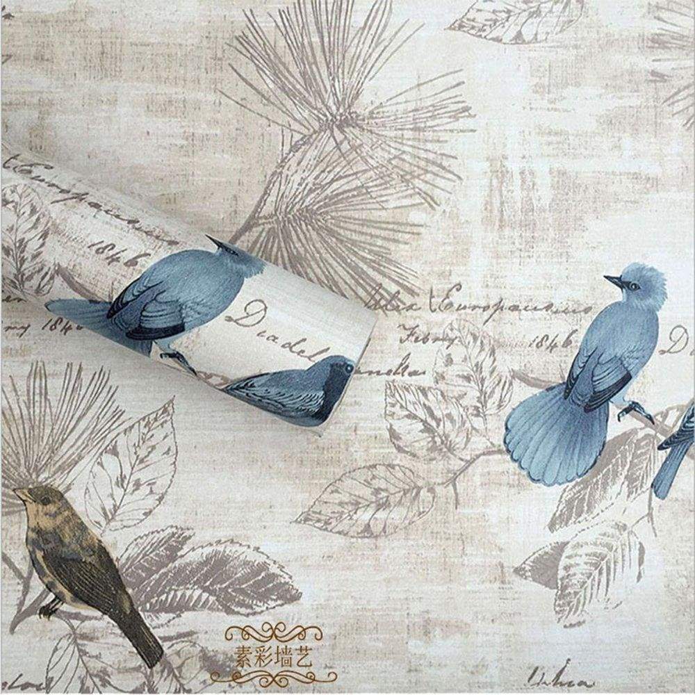 Products f u blue birds vinyl contact paper self adhesive shelf drawer liner wall stickers for home room wall decal cabinet arts and crafts 17 7 x 393 inch roll