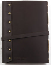 Load image into Gallery viewer, Buy now ancicraft unique leather journal diary with lovely heart and sweet kiss lovers handmade a5 lined paper brown with gift box a55 9x8 3inch lined craft paper