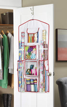 Load image into Gallery viewer, Exclusive whitmor gift wrap organizer space saving and storage solution for wrapping paper ribbons craft supplies and more can hold 40 rolls of gift wrap 4 extra pockets and sturdy hanging hook